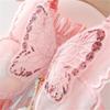 Summer Girls' Princess Party Birthday Dress Back Bow Wings Fairy Strap Embroidered Butterfly Mesh Dress