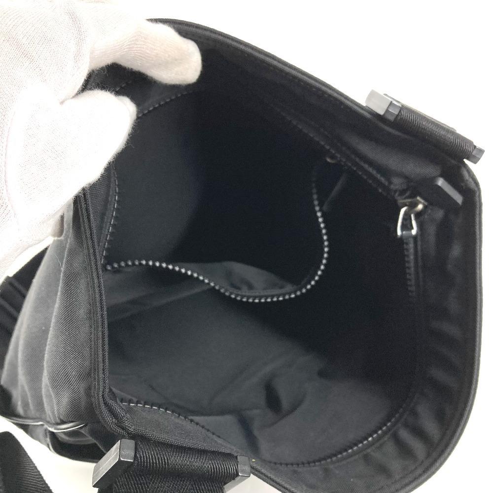 Gucci 181067 GG Logo Bag Crossbody Shoulder Bag Nylon Black
