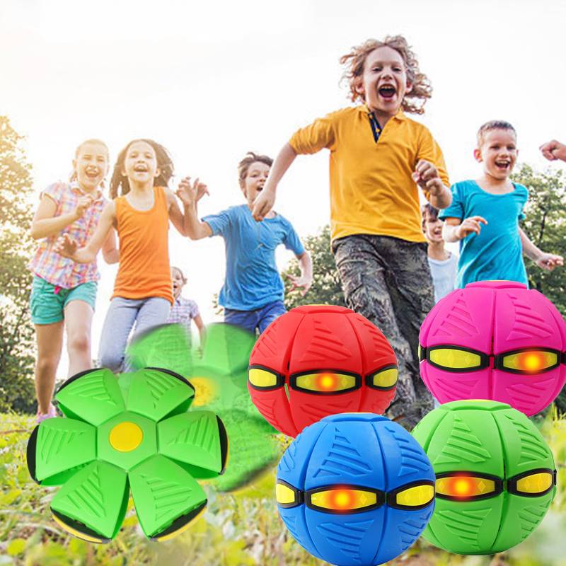 Frisbee Ball Elastic Decompression Foot Deformation Luminous Toy Parentchild