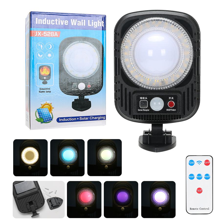 Outdoor Solar LED Wall Lights With Remote Control Waterproof Induction Led Solar Lamp For Garden Balcony Yard Street Decor Lamps