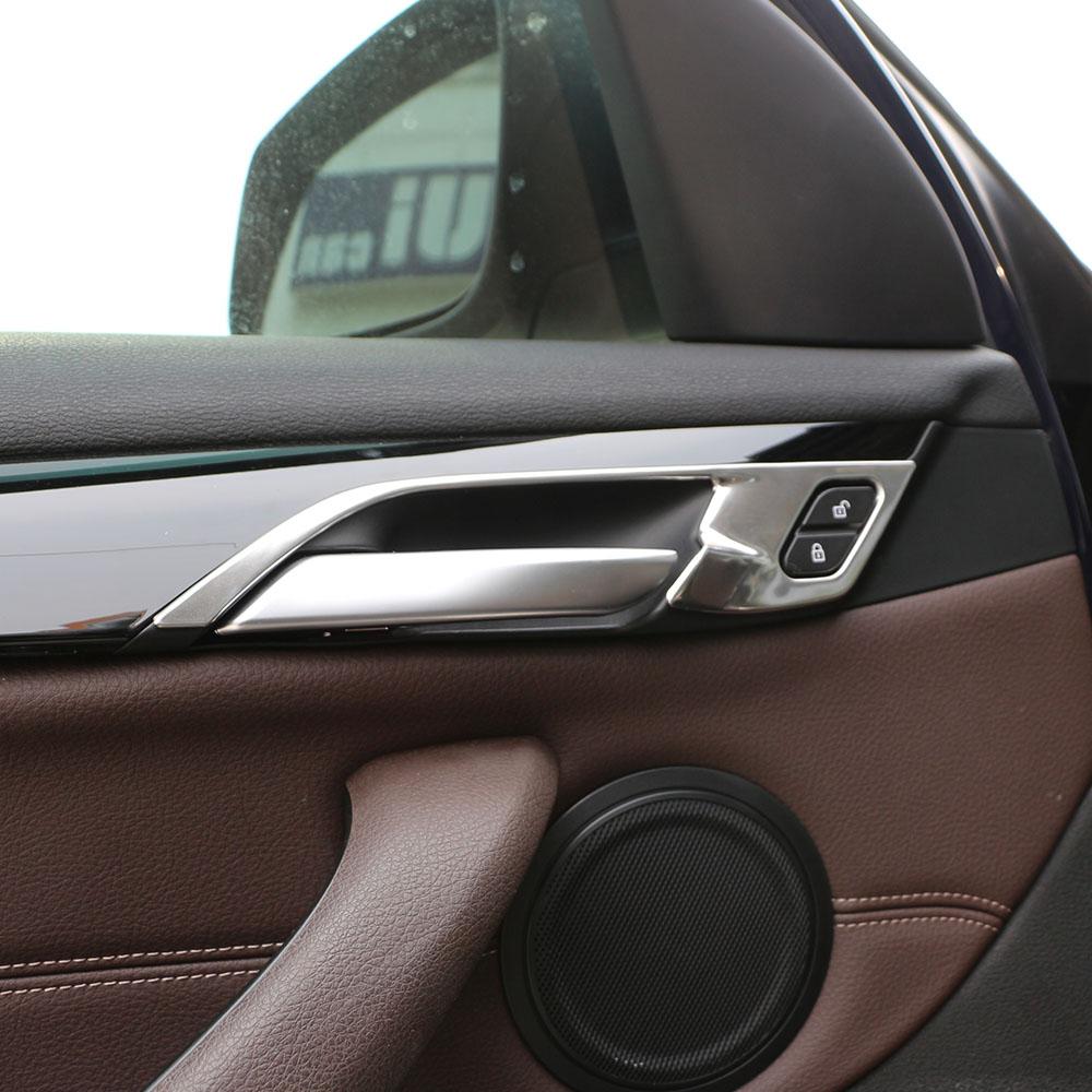 For BMW X1 F48 2016 2017 2018 2019 2020 2026 Inner Door Handle Frmae Cover 4Pcs Decoration Sticker Interior Trim Accessories