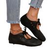 Spring and autumn new soft leather soft sole casual single shoes retro beaded straps hollow flat sole single shoes women