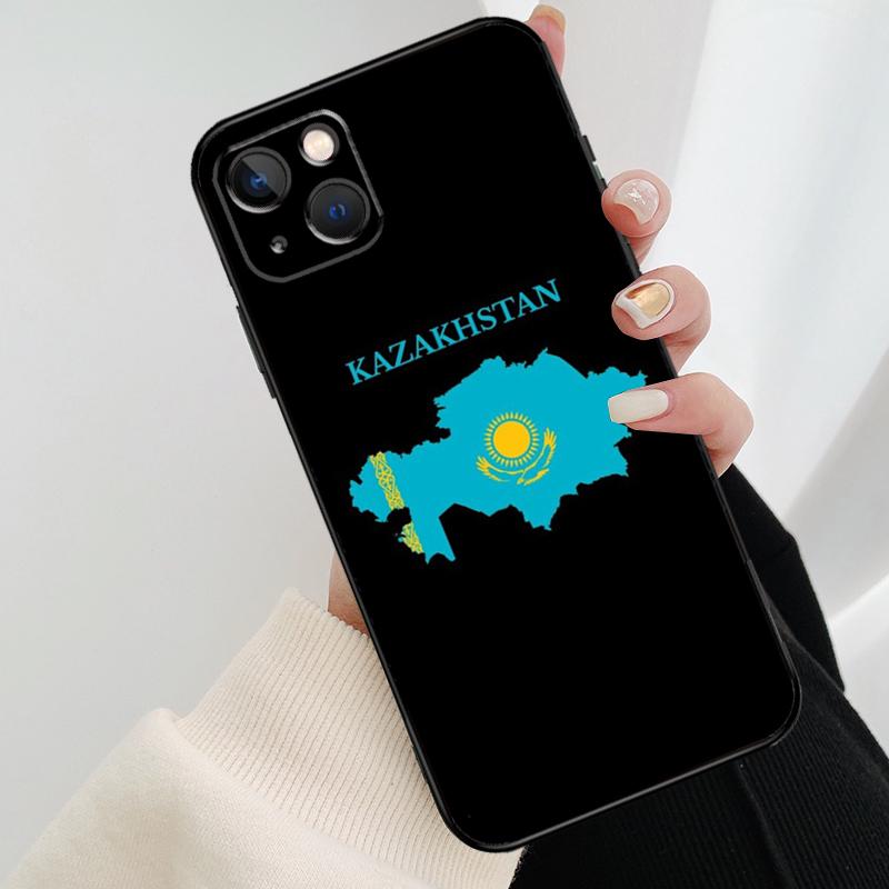 Kazakhstan Flag Phone Case For iPhone 17 Pro Max 14 13 12 11 15 16 Pro Max mini 16 15 Plus 16e 17 Air Cover