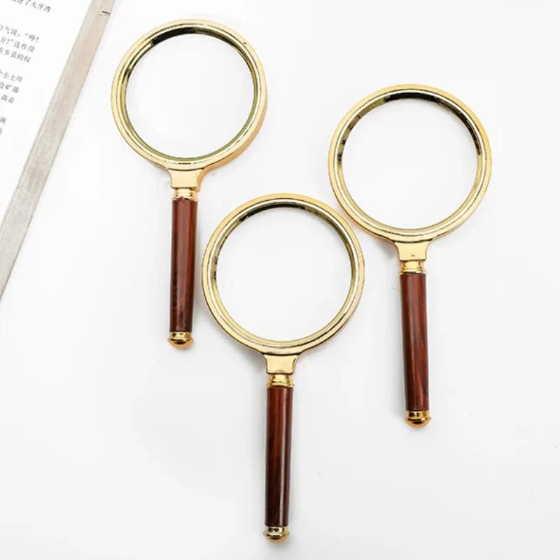 Handheld High-definition Old-fashioned Magnifying Glass for Children and The Elderly To Read, Convenient for Daily Life Reading