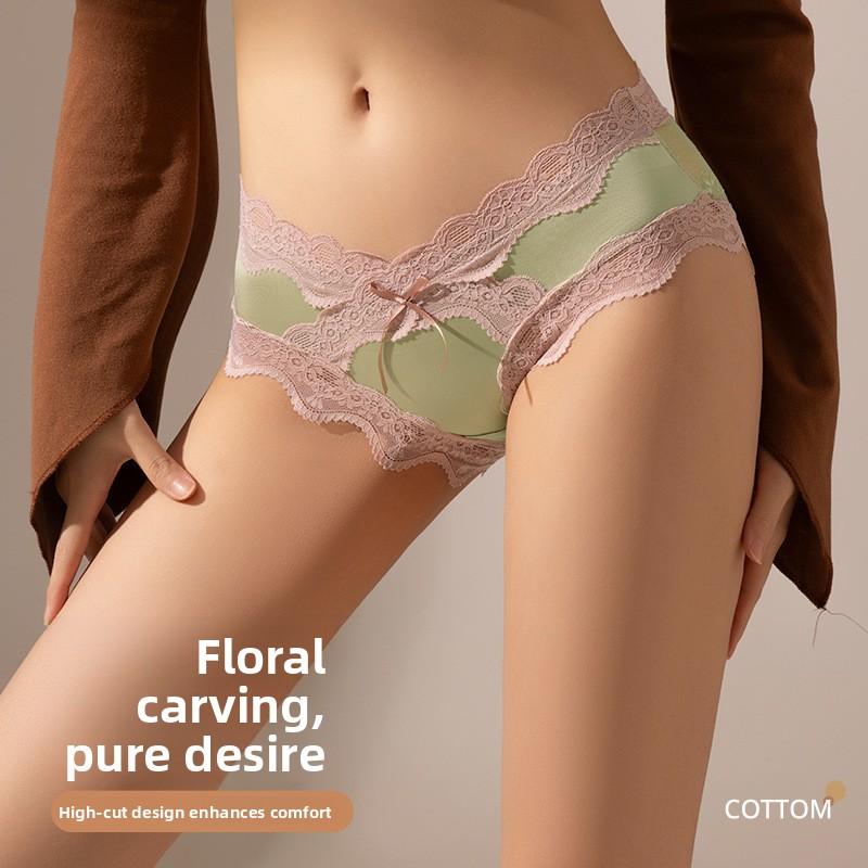 Ladies' New Spring Summer Sexy Lace Breathable Low Rise Panties