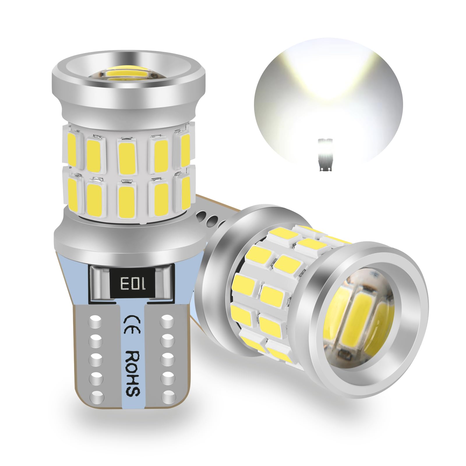 

XELORD latest model T10LED white super bright position lamp 27 pieces 3014LED element installed W5W194168LED bulb new lens condensing non-polar D