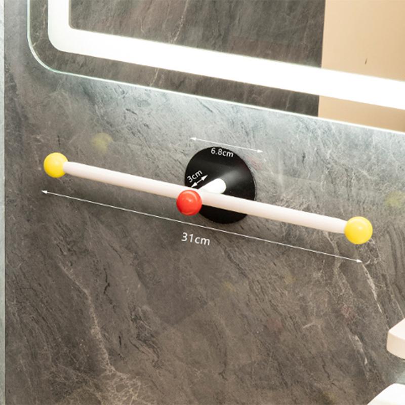 1Pcs Wall Mounted Towel Rack Punch Free Saving Space Shoes Rack Waterproof Bath Towel Hanger Bathroom