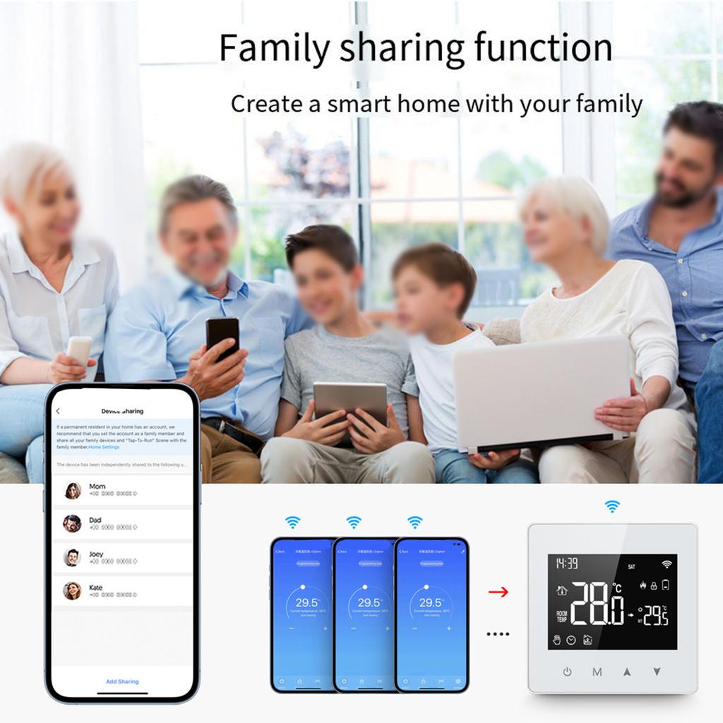 Termostat 3A 7denní programování Ovládání bez použití rukou