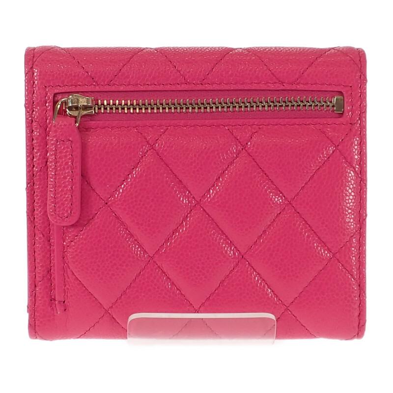 Chanel AP0231 Bifold Wallet Fusha Pink Women