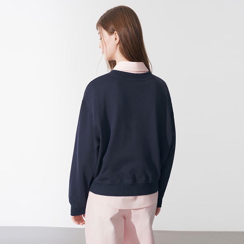 Ledian Women's 2025 Embroidered Loose Round Neck Sweatshirt