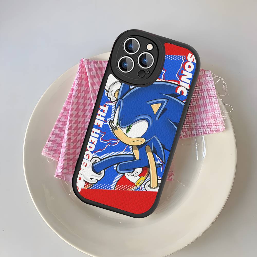 Anime S-Sonic H-HedgehogES Phone Case For IPhone 16 15 14 13 Pro Max 11 12 Plus Leather Silicone Cover