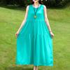 Vestido sin mangas de talla grande para mujer, vestidos largos casuales sueltos, ropa de verano vintage