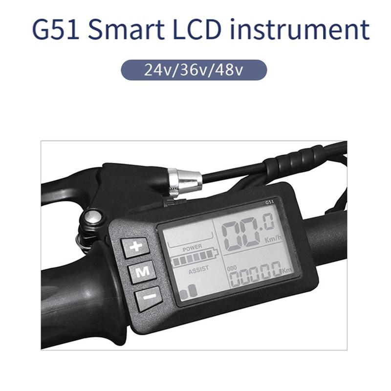 Electric Bike Ebike Spare Parts Accessories Controller G51 LCD Display 5Pin Electric Scooter Accelerator Waterproof Connector-A0
