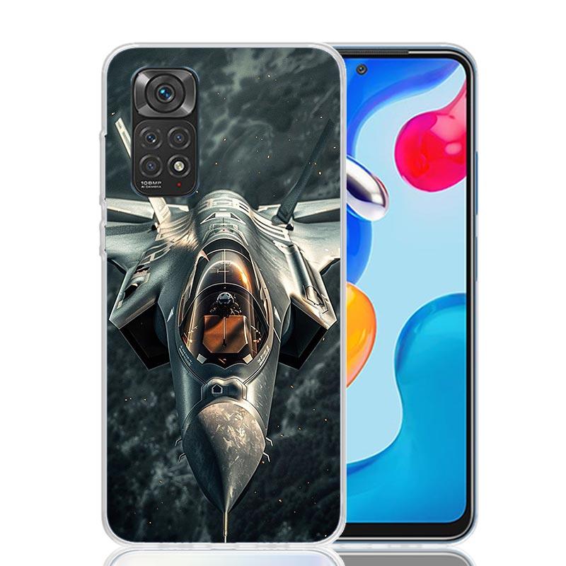 Aircraft Airplane Cool Phone Case For Xiaomi Redmi Note 15 14 13 12S 12 Pro Plus 11S 11E 11 11T 10S 10 Art Soft Pattern Cover Re