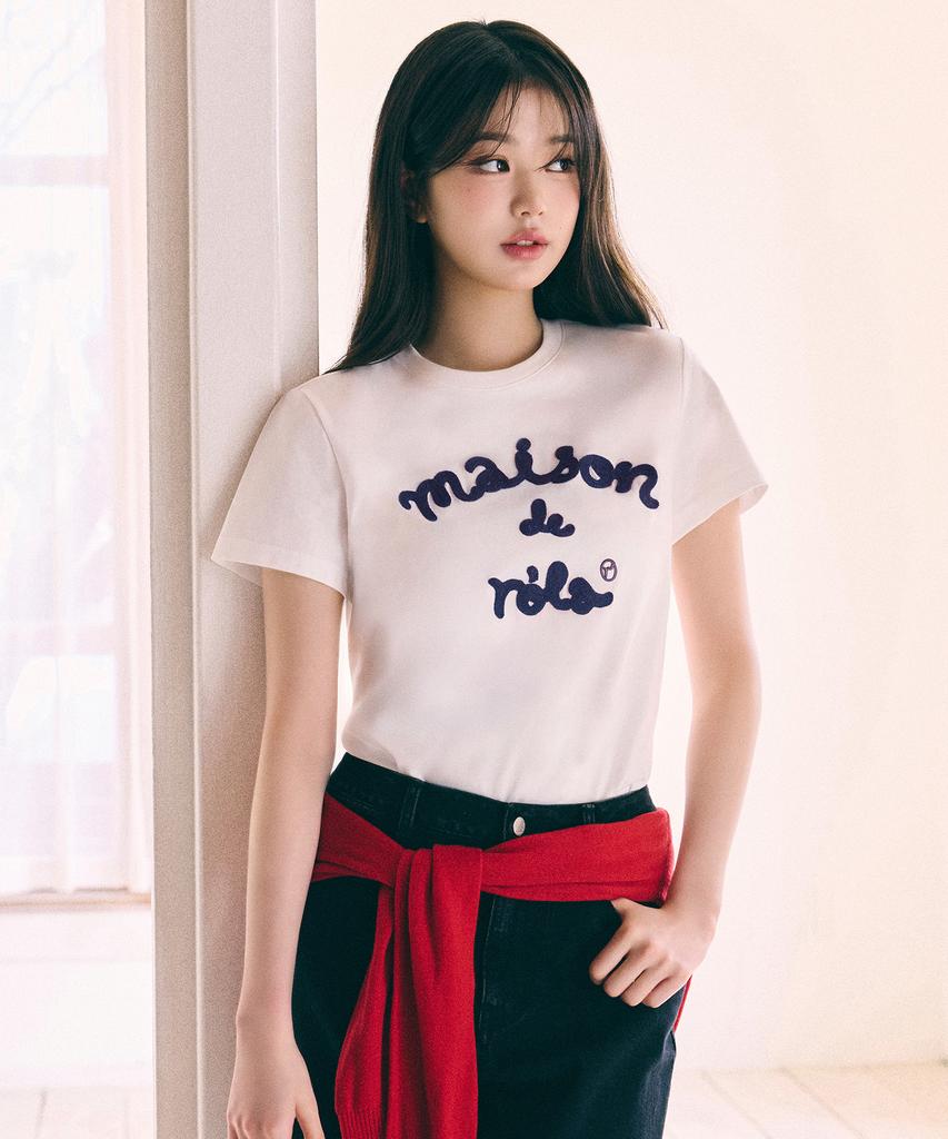 ROLAROLA Maison De Rola Embroidery T-Shirt Wh+Nv