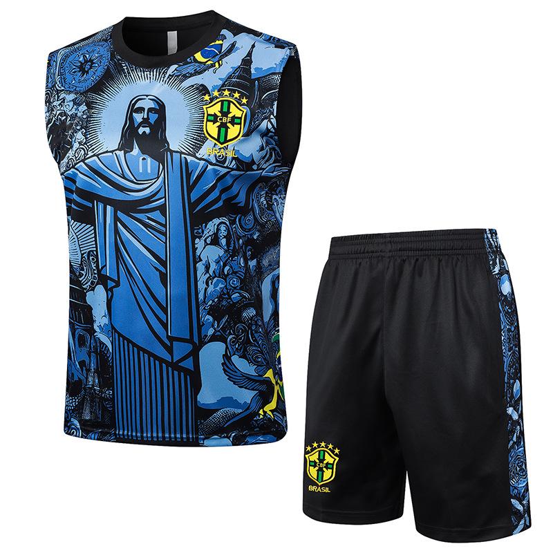Brazil Sleeveless Football Training Jersey