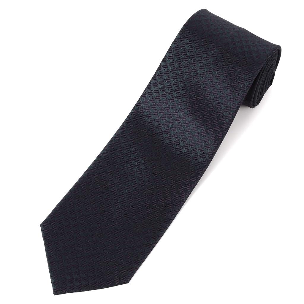 EMPORIO ARMANI Tie AR006 Green Oil Purple with Jacquard Monogram (AR006-02 8P61302483) [Used]