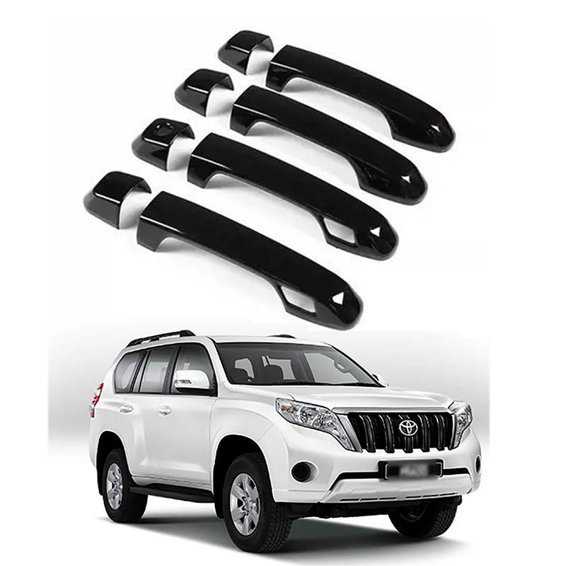 

Глянцевые черные накладки на дверные ручки для 2010-2023 Toyota Prado Land Cruiser FJ150 LC150 Gloss Black - With Hole