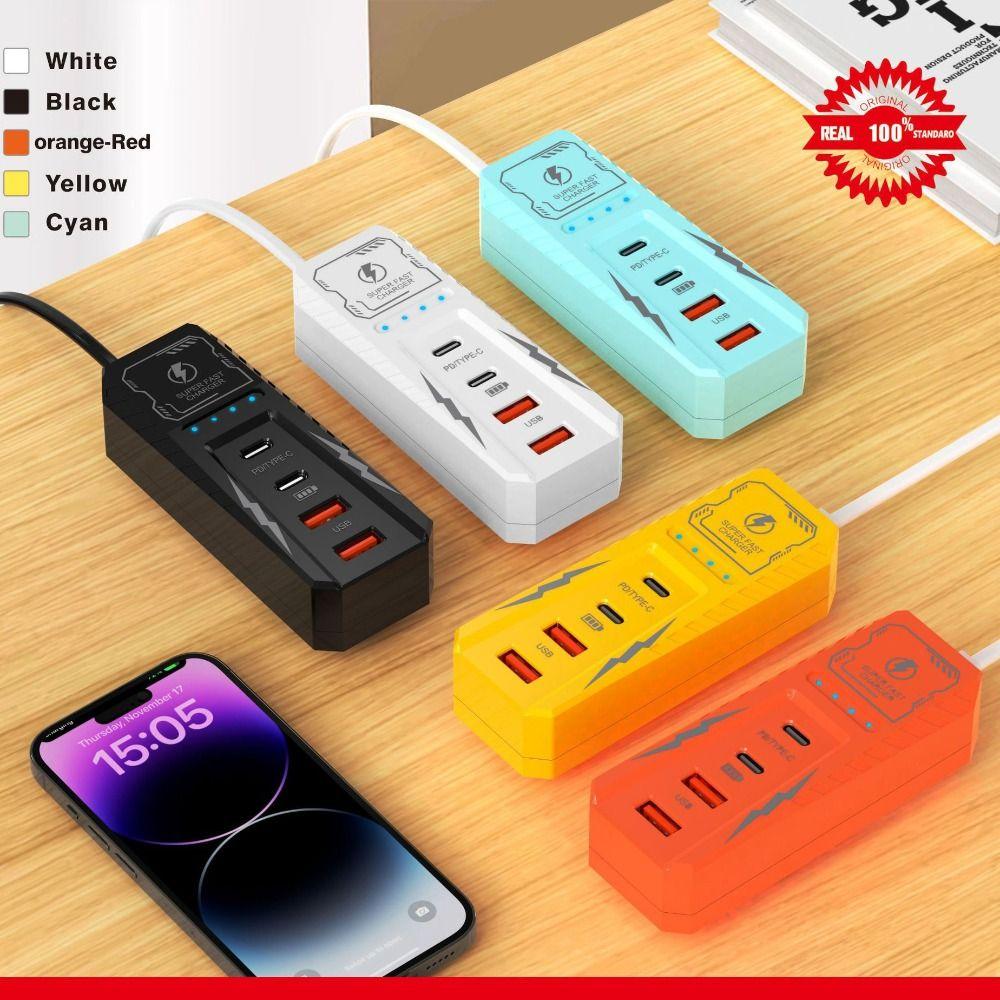 4 Ports USB Charger Socket Multi Ports Wall Charger New Phone Power Strip