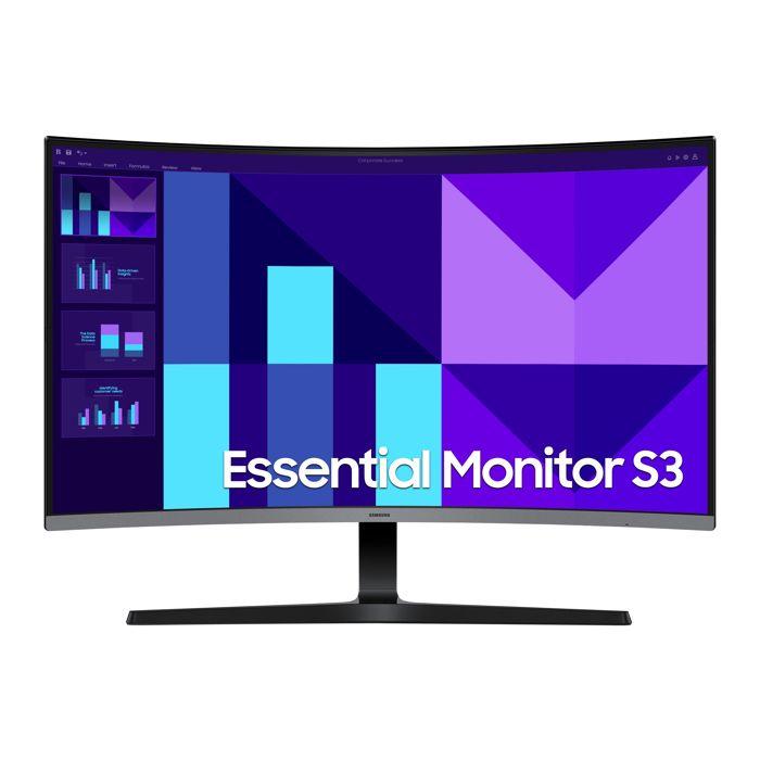 ECRAN 32" SAMSUNG S32D390G Noir 1920x1080 VA 16:9 4ms 250cd/m² 100Hz Incurvé 1500R HDMI D-Sub Casque Pied inclinable