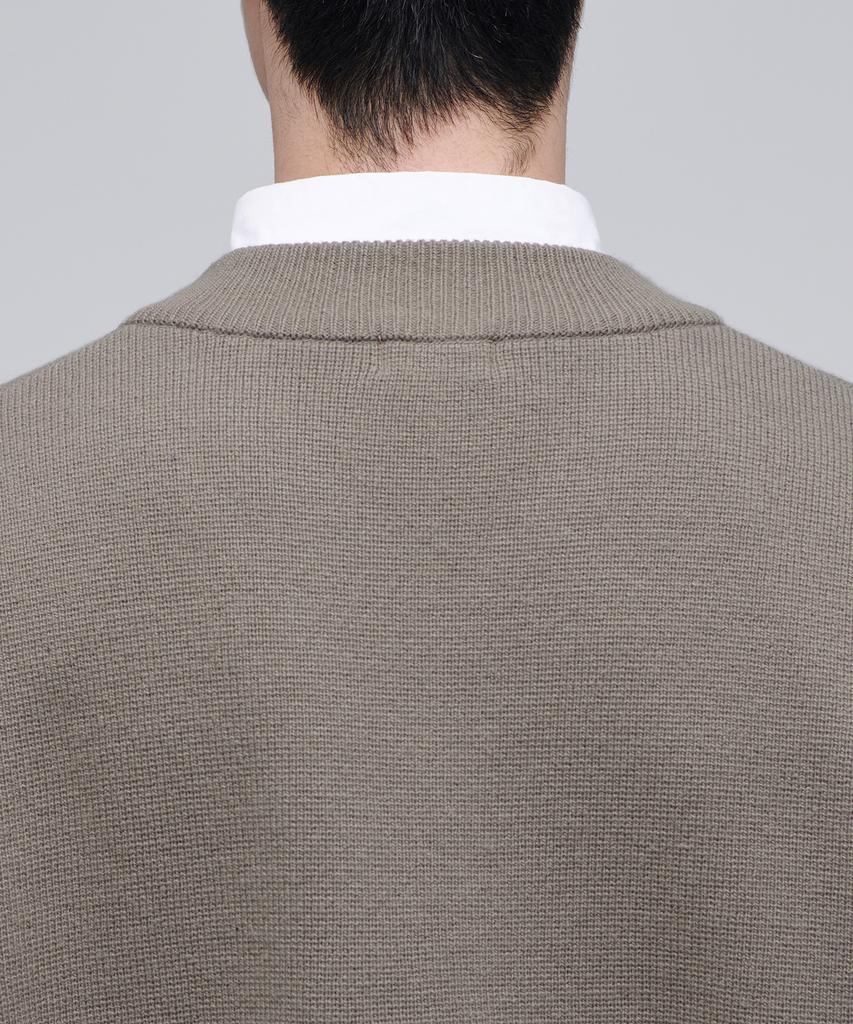 MUSINSA STANDARD Oversized V-Neck Knit Vest [Dusty Beige]