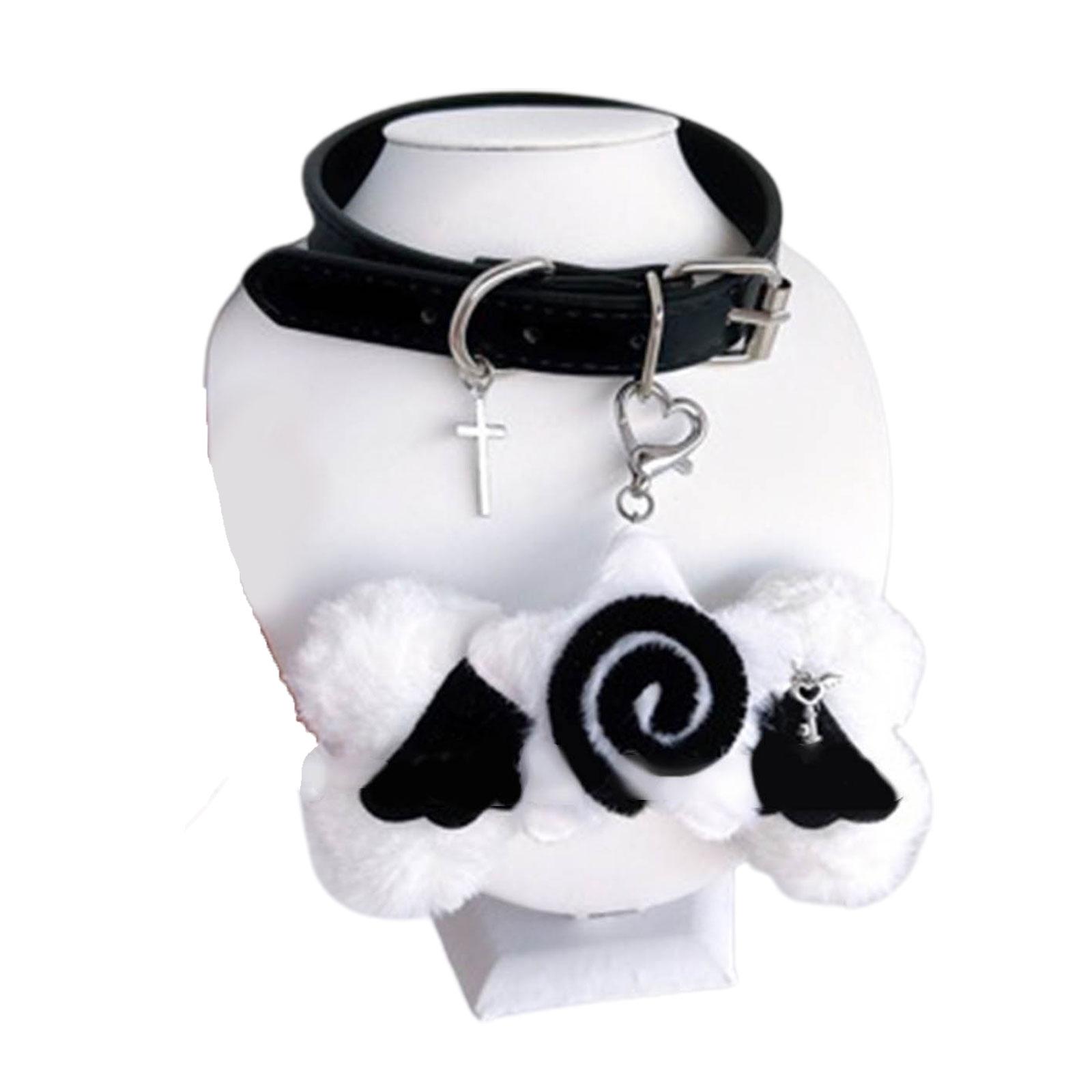 

Уникальное ожерелье из ангельской кости, аксессуар, современный костяной воротник, изысканный чокер-цепочка, шейное украшение для сценического выступления чёрный