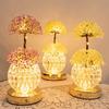 Decorative Flower Glass Bottle USB Night Light Decorative Lamp with Touch Control for Living Room Bedroom Dining Room