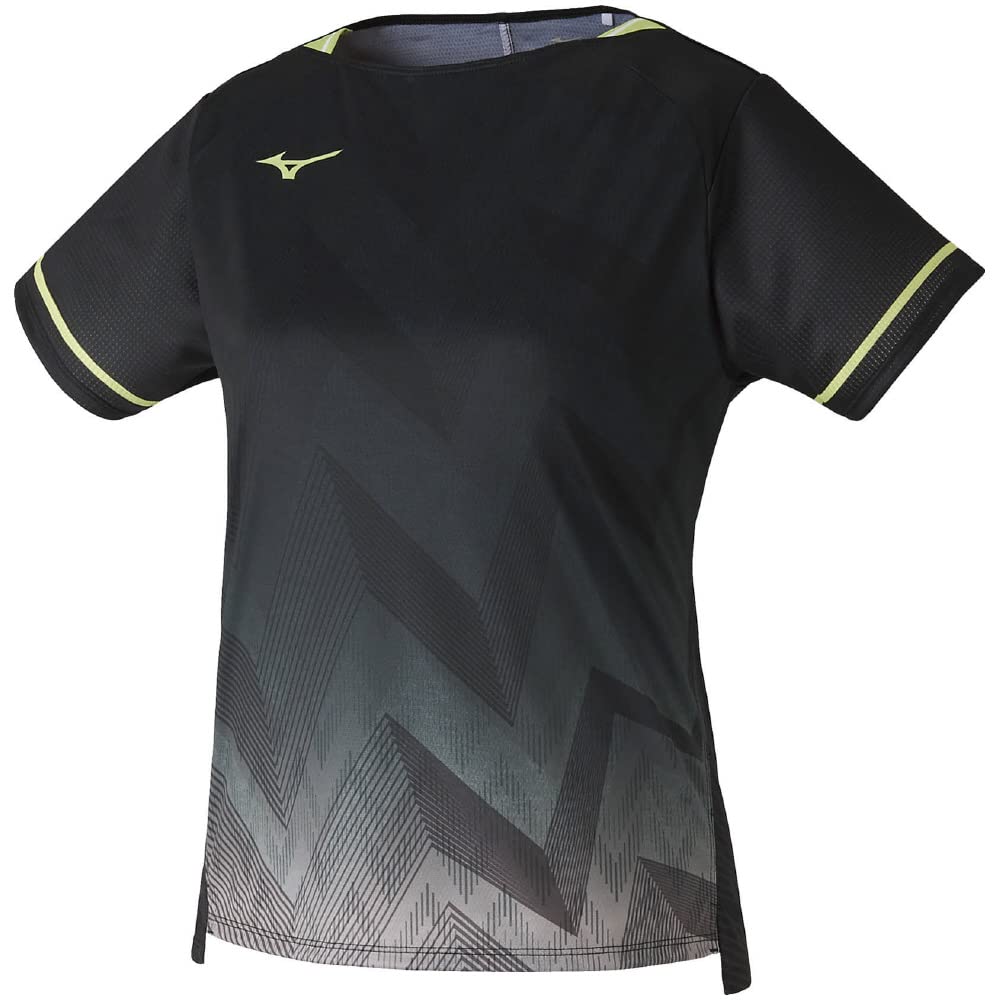 Mizuno Table Tennis Game Dynamotion JTTA Size S Shirt, Sweat-Wicking, Quick-Drying, Fit, Certified, Women's, Black, (82JA2200)