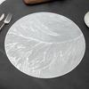 Runde Luxus-Tischsets Rutschfeste Tischmatten Hitzebeständige Gepresste Vinyl-Tischsets Für Esstisch-Dekoration Küchenzubehör