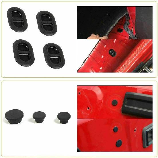 Tailgate Plugs Floor Drain Plugs Rubber Plugs for Jeep Wrangler JK JKU 2007-2017