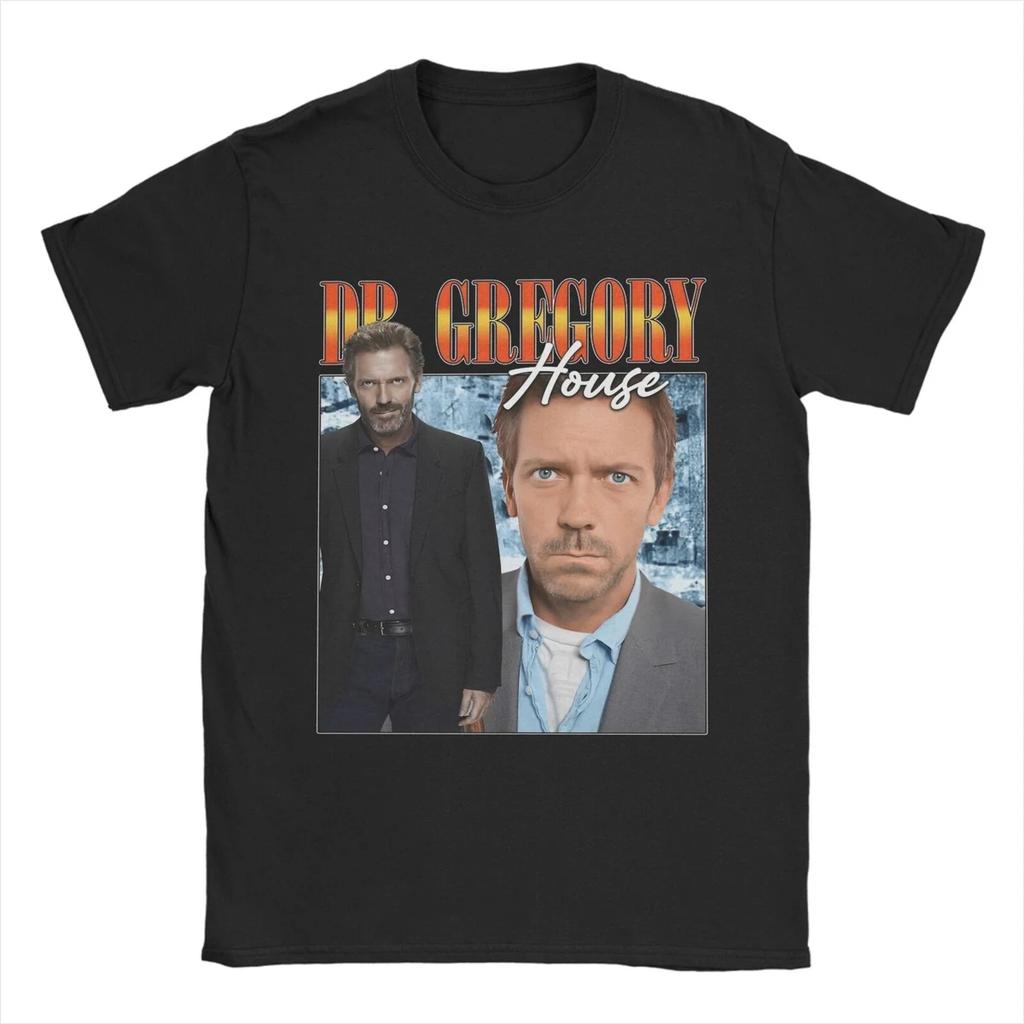 Trička s kočičím memem House MD Pánská zábavná bavlněná trička s kulatým výstřihem a krátkým rukávem Oblečení jako dárek k narozeninám