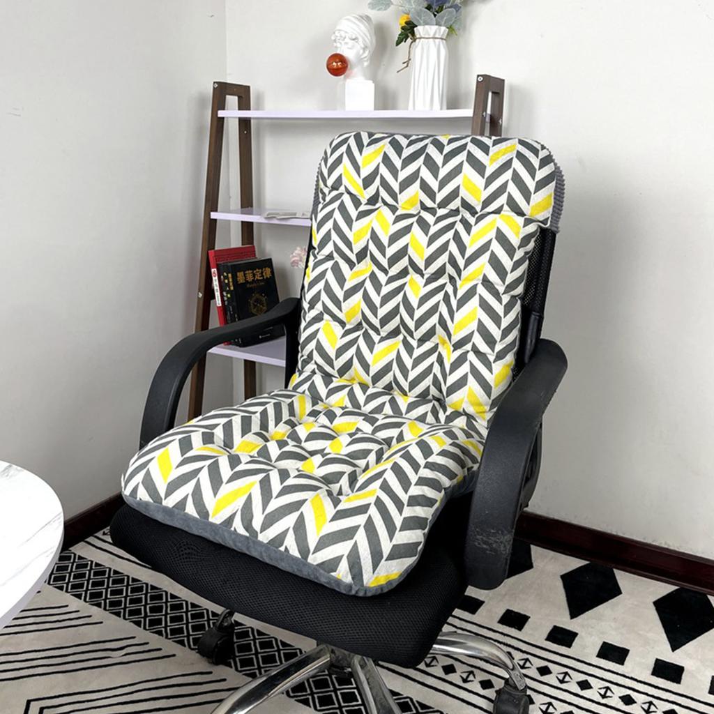 Soft High Back Chair Cushion with Elastic Straps for Garden Patio or Office Seating 40x80CM
