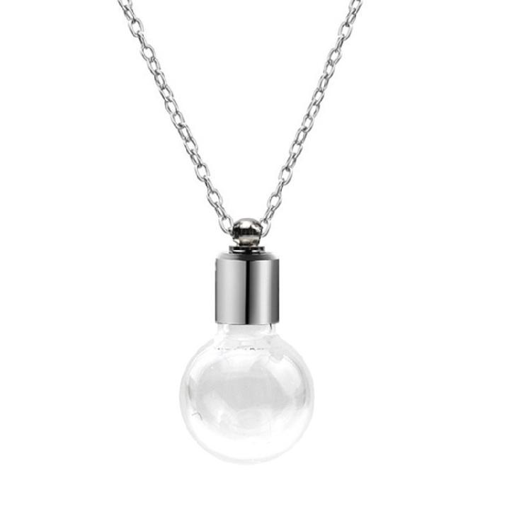 Praktische Glasbehälter Halskette Schmuck Modische Glasgefäß Halskette Halskette Schmuck zur Aufbewahrung von Blumen