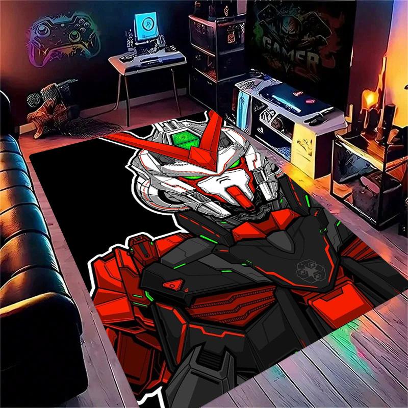G-Gundam-m Cartoon Robot Gift Carpet Rug for Bedroom Living Room Home Sofa Decoration Kids Game Play Decor Floor Mat