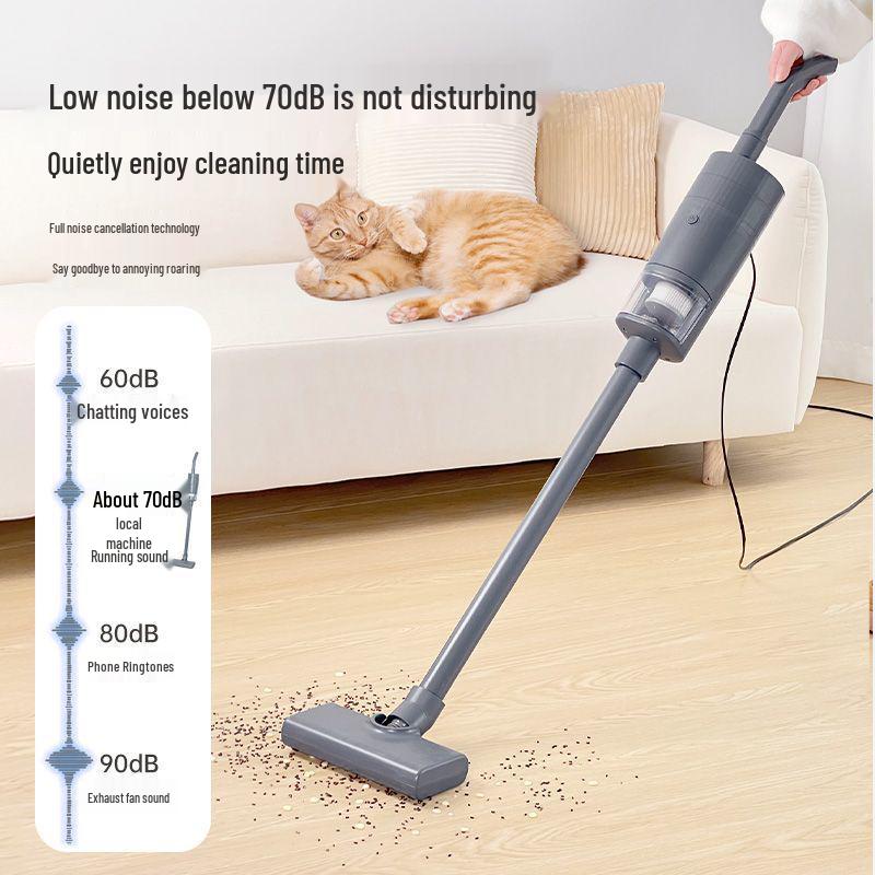 Compact Handheld Vacuum Cleaner: Automatic, High Suction, Pet Hair and Dust Mite Removal, Retractable Cord, Ideal for Home Use
