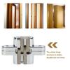 Hidden Door Zinc Alloy Invisible Hinge Silver 180 Degree Cross Door Hinge Concealed Cross Kitchen Cabinet Door