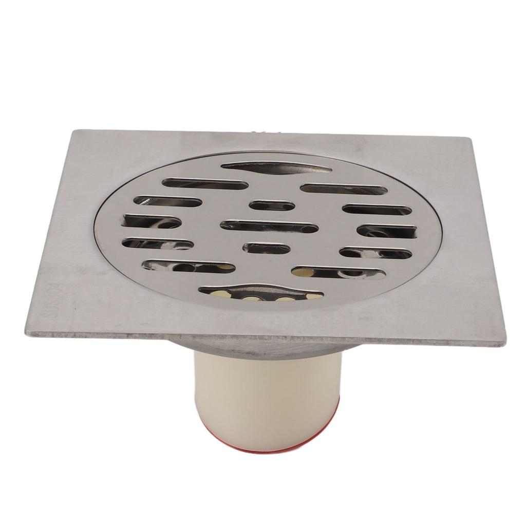 Floor Drain Odor Proof Square Stainless Steel 11CM Anti Clogging Magnetic Suction Core Shower Floor