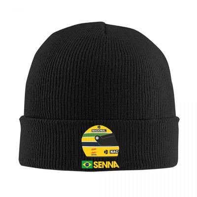 Závodní auto Ayrtona Senny Pletené čepice Kvalitní teplá Anime Unisex Pokrývka hlavy Pletené čepice
