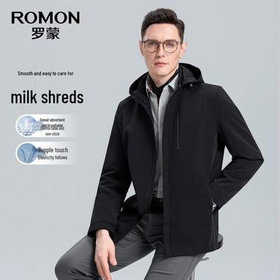 Men's Detachable Hood Milk Silk Jacket