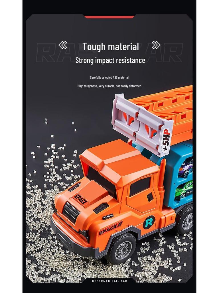 Inertial Gliding Rocket Track Car: Foldable and Storable Alloy Freight Truck