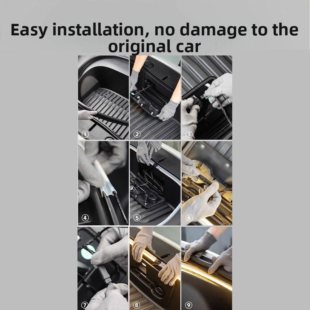 Flexible Silicone Interior Ambient Lighting Strip for Tesla Model 3 Y Juniper 21-26 Front Trunk