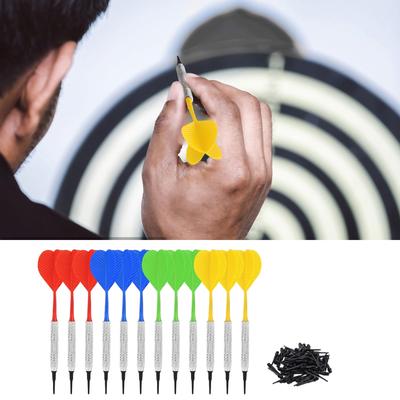 Set van 12 stuks 14g Professionele Soft Tip Darts met IJzer Vernikkeld Schacht Plastic Tip Darts Niet Gemakkelijk te Breken en te Buigen