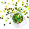 Puntos Nail Art Autumn Glitter Gradient Maple Leaf Sequins Applique Christmas Decor