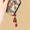 Natural Cinnabar Gourd Keychain Pendant, Zodiac Mobile Phone Strap, Amulet, New Men's Pendant