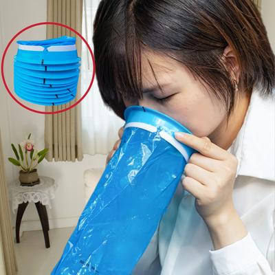 10-Pack Leak-Proof Portable Vomit Bags - Comfortable Travel Sickness Bags for Morning Sickness, Car Vomiting - Household Cleaning Essentials