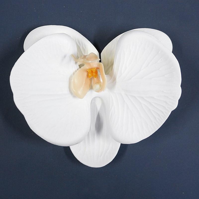 3D Print Big Butterfly Orchid Head Silicone Cotton Artificial Flower Wedding Souvenir Party Gift Box Decor Headdress Flower