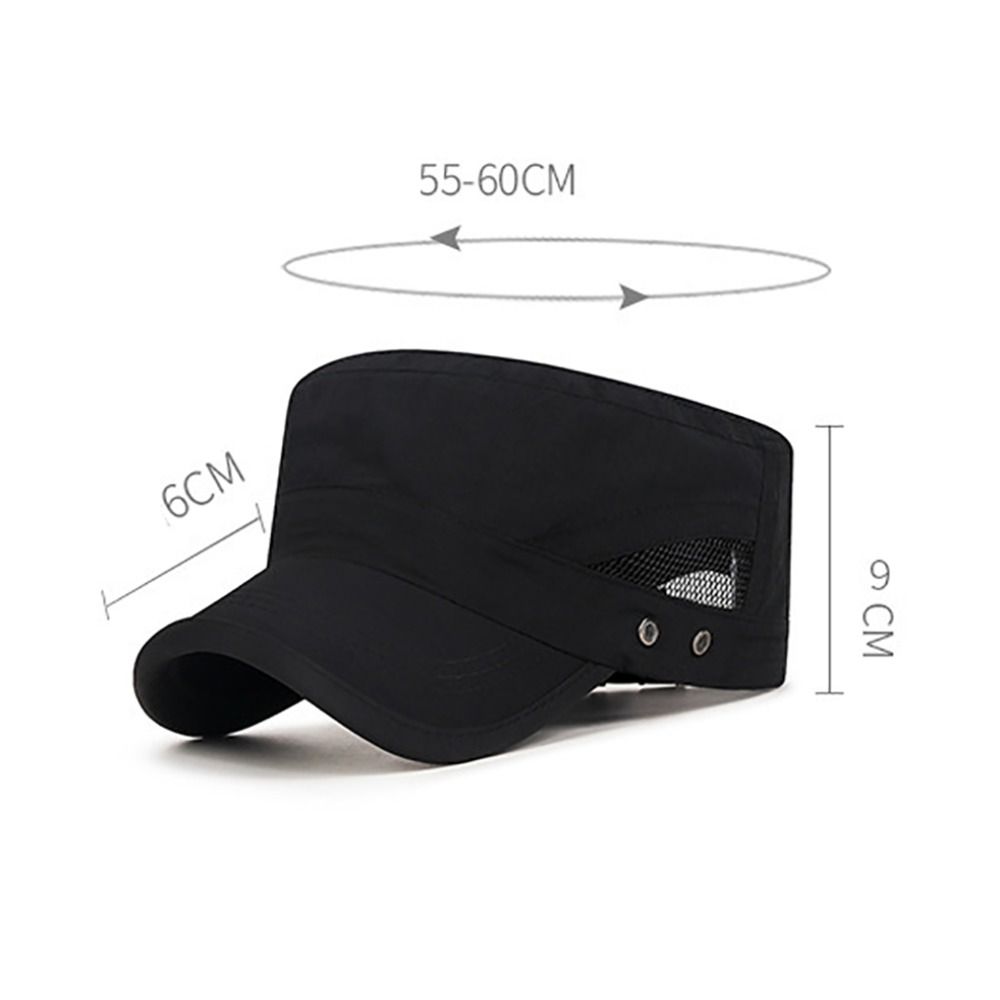 Polyester Sun Hat Breathable Summer Visor Hat New Flat Peaked Cap Men
