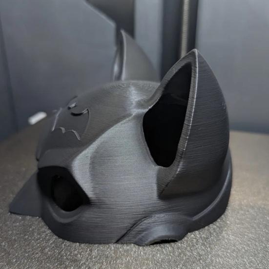 Cat Bat Mask Reusable Cat Cosplay Mask Lightweight Bat Kitty Mask for Halloween Parties Fun Photo Prop