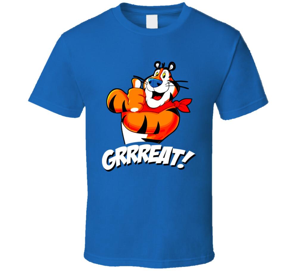 Tony The Tiger Cereal Mascot Retro T Shirt Mens Womens Tees Top L
