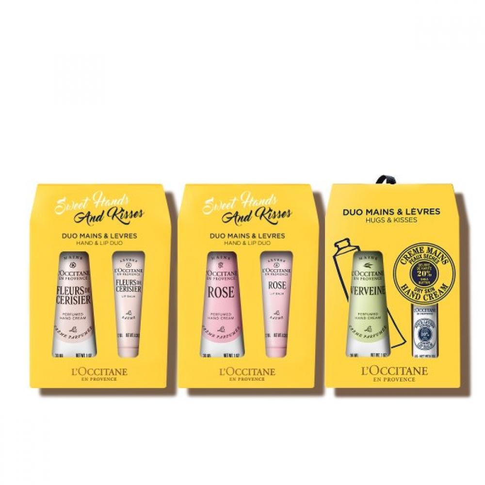 L Occitane Perfumed Hand Cream Lip baLm Duo coLLection Choose 1 Fleur de Cerisier Hand & Lip Balm